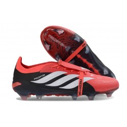Zapatos de Fútbol Adidas Predator Elite Tongue FG Rojo Blanco Negro
