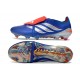 Zapatos de Fútbol Adidas Predator Elite Tongue FG Azul Argento Rojo