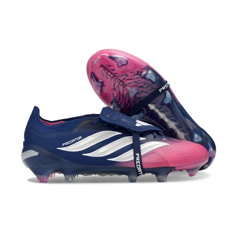 Zapatos de Fútbol Adidas Predator Elite Tongue FG Azul Rosa Plateada