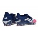 Zapatos de Fútbol Adidas Predator Elite Tongue FG Azul Rosa Plateada