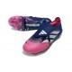 Zapatos de Fútbol Adidas Predator Elite Tongue FG Azul Rosa Plateada