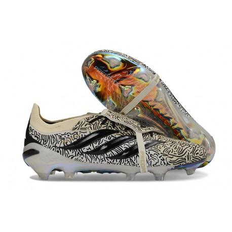 Bota de Futbol Adidas Predator Elite 26 FT FG Beis Negro