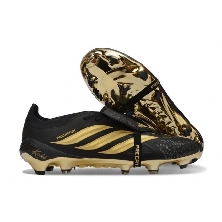 Zapatos de Fútbol Adidas Predator Elite Tongue FG Negro Dorada