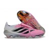 Zapatos de Fútbol Adidas Predator Elite Tongue FG Rosa Blanco Negro