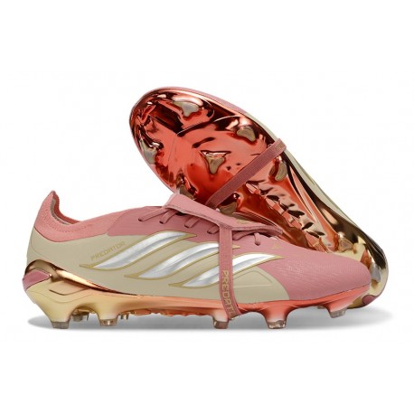 Zapatos de Fútbol Adidas Predator Elite Tongue FG Rosa Plateado