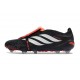 Zapatos de Fútbol Adidas Predator Elite Tongue FG Negro Ftwr Blanco Rojo Lúcido