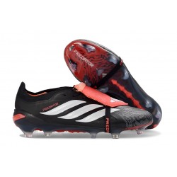 Zapatos de Fútbol Adidas Predator Elite Tongue FG Negro Ftwr Blanco Rojo Lúcido