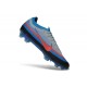 Zapatos de Fútbol Nike Mercurial Vapor 17 Elite FG Cian Gris Rojo