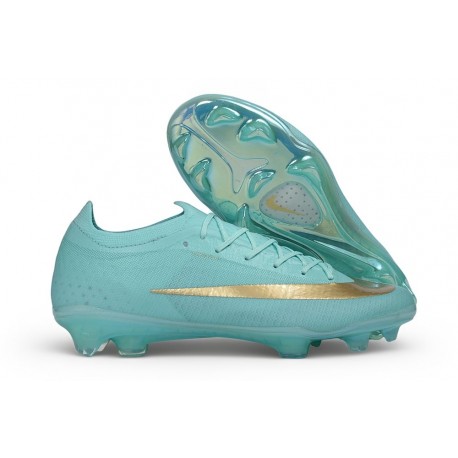 Zapatos de Fútbol Nike Mercurial Vapor 17 Elite FG Brillo verde Mtlc Dorado