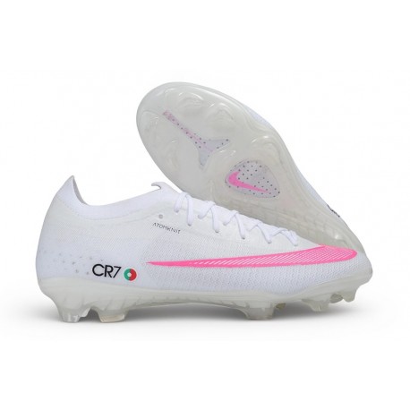 Botas Nike Air Zoom Mercurial Vapor XVII Elite FG CR7 Blanco Rosa