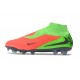 Zapatos de Fútbol Nike Phantom 6 Elite High FG Hot Punch Negro Verde Strike