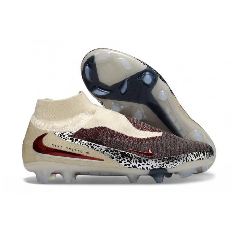 Zapatos Nike Phantom 6 Elite High FG Flechazo Burdeos Rojo Univ Fósil