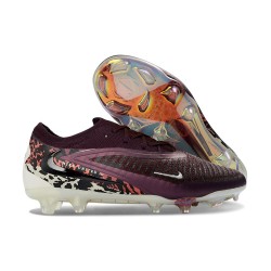 Botas Nike Phantom 6 Elite FG Flechazo Burdeos Rojo Univ Fósil
