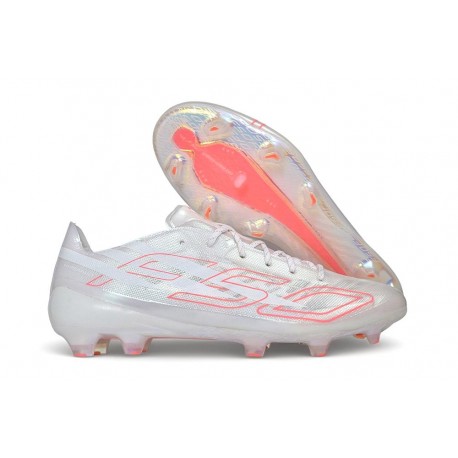 Zapatos de Fútbo adidas F50 Hyperfast Evo FG Blanco Rosa