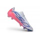 Zapatos de Fútbo adidas F50 Hyperfast Evo FG Ftwr Blanco Morado Solar Turbo