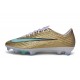Botines de Futbol Nike Mercurial Superfly XI Elite FG Mtlc Dorado Brillo verde
