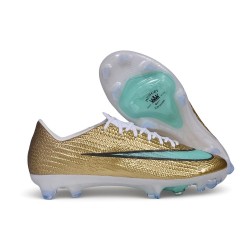 Botines de Futbol Nike Mercurial Superfly XI Elite FG Mtlc Dorado Brillo verde