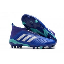 Bota de Fútbol para Hombre Adidas Predator 18+ FG - Azul Blanco