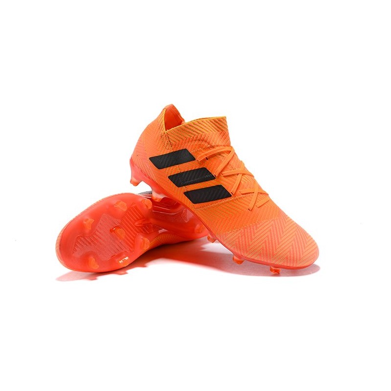 adidas Nemeziz Messi 18.1 FG Bota de Fútbol Copa Mundial - Naranja Negro