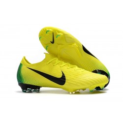 Zapatos de fútbol 2018 Nike Mercurial Vapor 12 FG - Amarillo Negro
