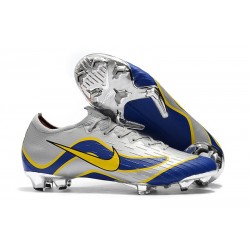 Nike Mercurial Vapor XII 360 Elite FG Bota - Plata Azul Amarillo