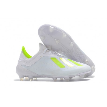 Zapatillas de Fútbol adidas X 18.1 FG Blanco Amarillo
