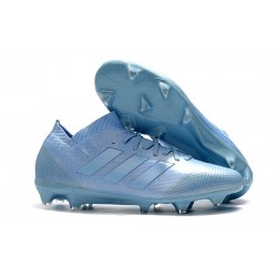 adidas Nemeziz Messi 18.1 FG Bota de Fútbol Copa Mundial - Blanco Azul Negro