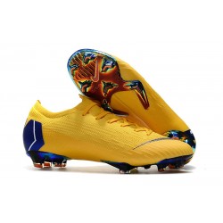 Nike Mercurial Vapor 12 Elite FG Tacos de Futbol - Amarillo Azul