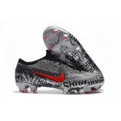 Neymar Nike Mercurial Vapor 12 Elite FG Tacos de Futbol - Negro Blanco Rojo