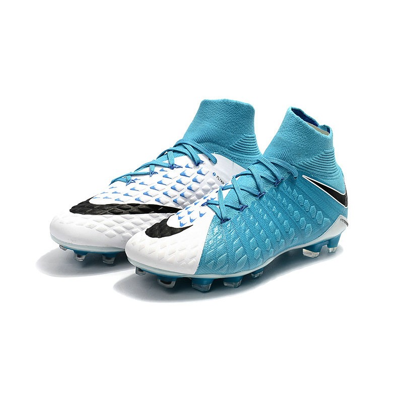 Nike Botas de Fútbol para Hombre Hypervenom Phantom DF FG- Azul Blanco
