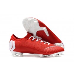 Nike Zapatos de Fútbol Mercurial Vapor XII Elite FG - Rojo Blanco