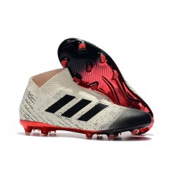 Zapatos de Fútbol Adidas Nemeziz 18+ FG - Blanco Negro Rojo