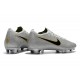 Nike Zapatos de Fútbol Mercurial Vapor XII Elite FG - Plata Negro