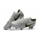 Nike Zapatos de Fútbol Mercurial Vapor XII Elite FG - Plata Negro
