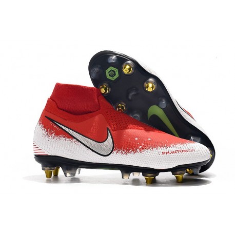 Nike Phantom VSN Elite DF SG-Pro Anti Clog Botas Rojo Blanco