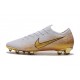 Nike Mercurial Vapor 12 Elite FG Botas de Futbol Blanco Oro