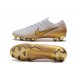 Nike Mercurial Vapor 12 Elite FG Botas de Futbol Blanco Oro