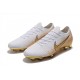 Nike Mercurial Vapor 12 Elite FG Botas de Futbol Blanco Oro