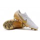 Nike Mercurial Vapor 12 Elite FG Botas de Futbol Blanco Oro