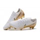 Nike Mercurial Vapor 12 Elite FG Botas de Futbol Blanco Oro