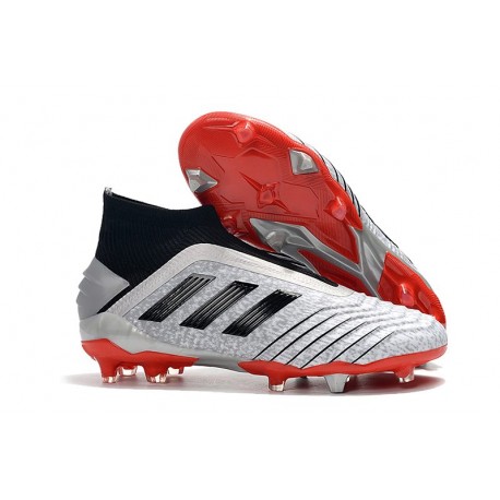 Botas de fútbol adidas PREDATOR 19+ FG - Plata Negro