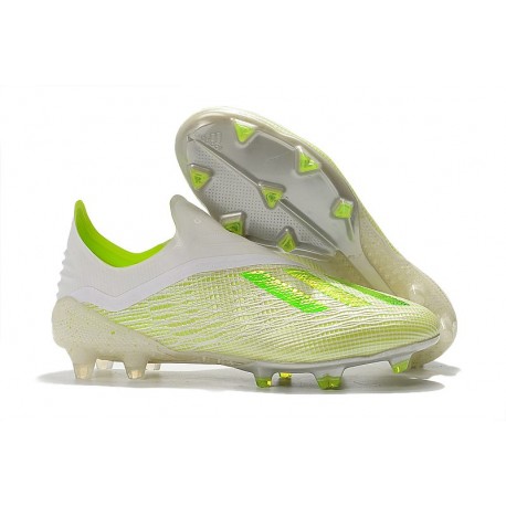Botas de Fútbol adidas X 18+ FG - Blanco Verde