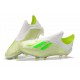 Botas de Fútbol adidas X 18+ FG - Blanco Verde