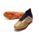 Botas y Zapatillas de Fútbol adidas Predator 19.1 FG - Oro Plata Rojo