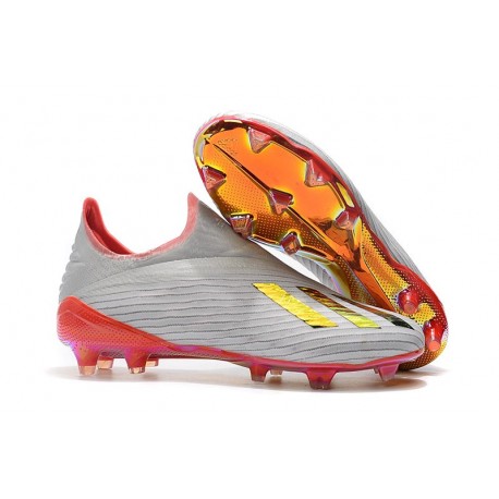 adidas X 19 + FG Zapatos de Fútbol Plata Rojo