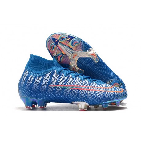 Botas Nike Mercurial Superfly 7 Elite FG Azul Rojo