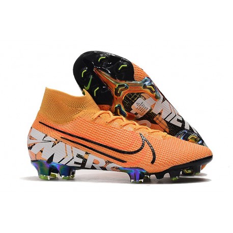 Botas Nike Mercurial Superfly 7 Elite FG Naranja Blanco Negro