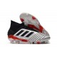 Botas y Zapatillas de Fútbol adidas Predator 19.1 FG - Metal Negro Rojo