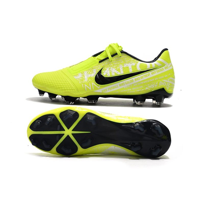 Nike Phantom Venom Elite FG Amarillo Fluorescente Blanco Obsidiana