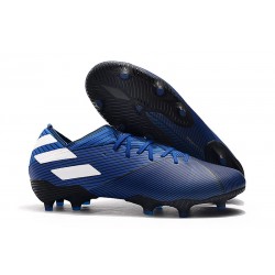 Zapatos de fútbol adidas Nemeziz Messi 19.1 FG Azul Blanco